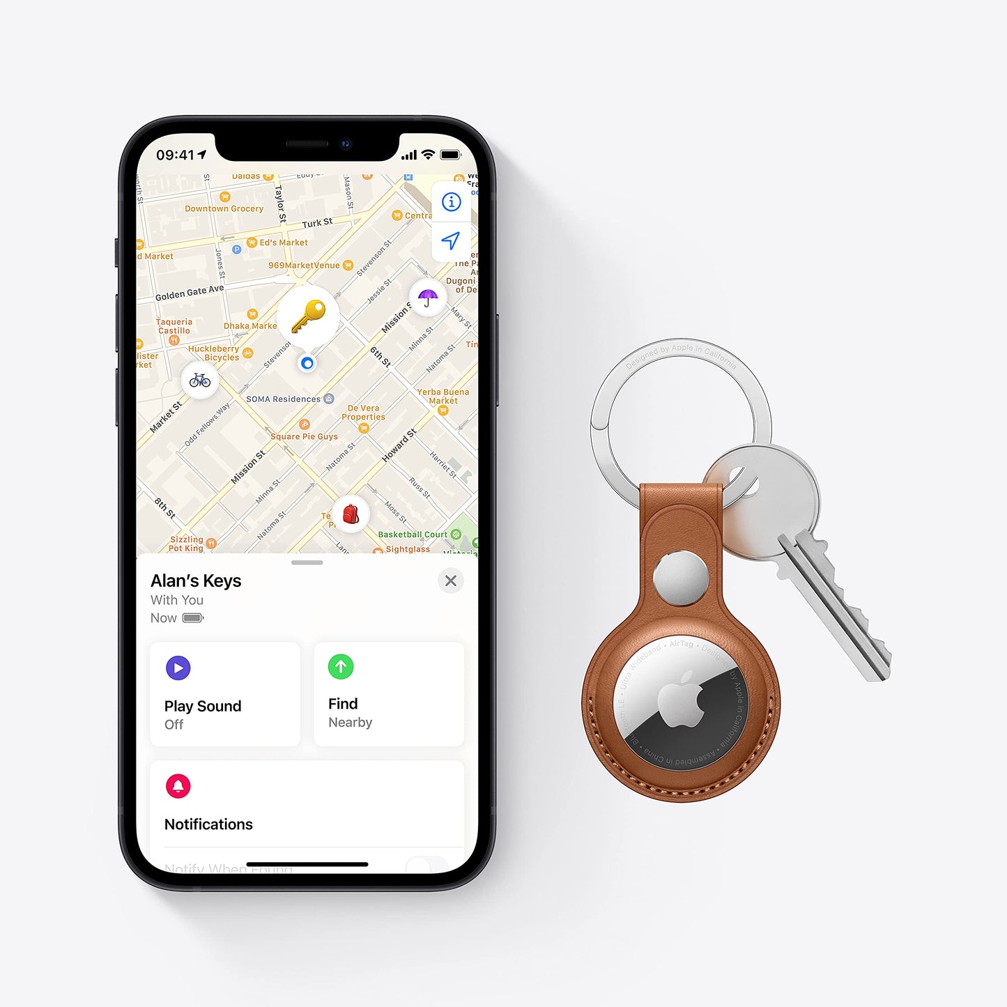 Apple AirTag (4 pack). Track and find your keys, wallet, luggage, backpack and more. Simple one-tap set up with iPhone or iPad. Replaceable battery.
